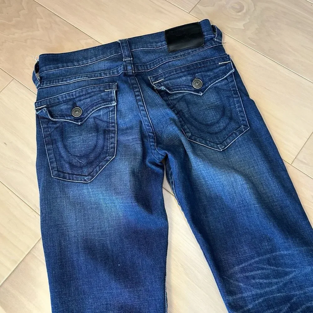 True Religion Geno Relaxed Slim Flap Pocket Denim Blue Jean Men’s 30